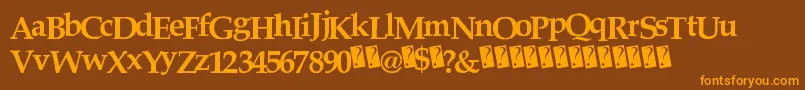 Шрифт Piratesbay – оранжевые шрифты на коричневом фоне
