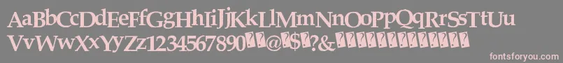 Piratesbay Font – Pink Fonts on Gray Background