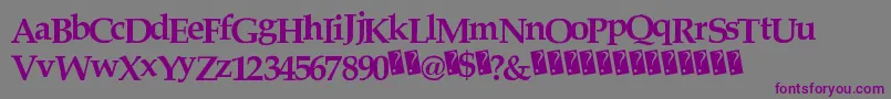 Piratesbay Font – Purple Fonts on Gray Background