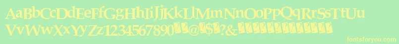 Piratesbay Font – Yellow Fonts on Green Background
