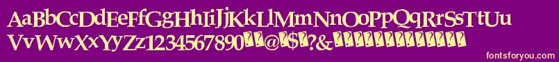 Piratesbay Font – Yellow Fonts on Purple Background