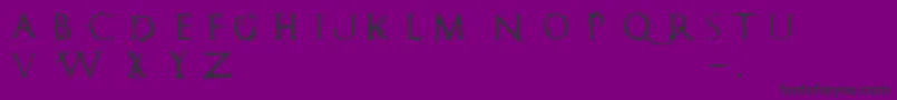 RomanumEst-fontti – mustat fontit violetilla taustalla