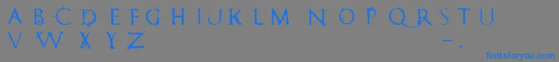 Шрифт RomanumEst – синие шрифты на сером фоне