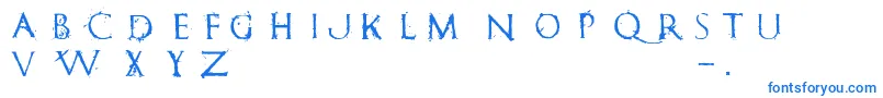 Шрифт RomanumEst – синие шрифты на белом фоне
