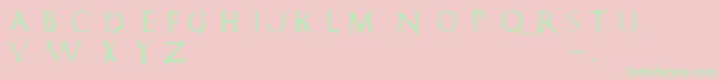 RomanumEst Font – Green Fonts on Pink Background
