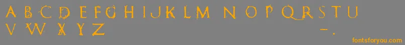 RomanumEst Font – Orange Fonts on Gray Background