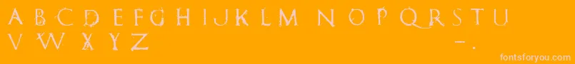 RomanumEst Font – Pink Fonts on Orange Background