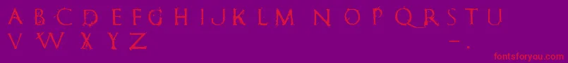 RomanumEst Font – Red Fonts on Purple Background