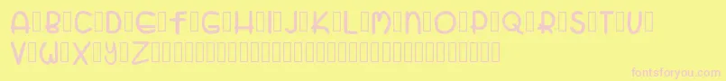 フォントZatariRegular – ピンクのフォント、黄色の背景