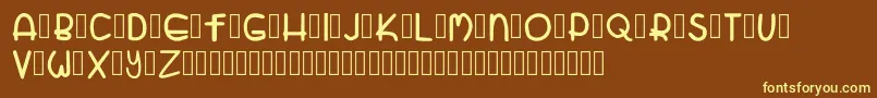 ZatariRegular Font – Yellow Fonts on Brown Background