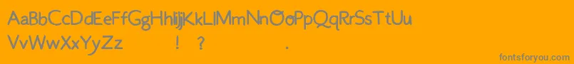 OnKayak2-Schriftart – Graue Schriften auf orangefarbenem Hintergrund