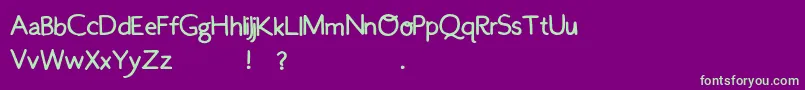 OnKayak2 Font – Green Fonts on Purple Background