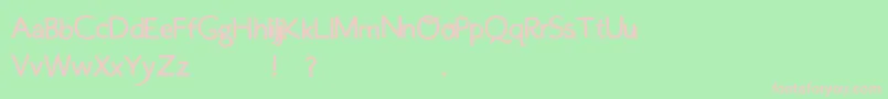OnKayak2 Font – Pink Fonts on Green Background