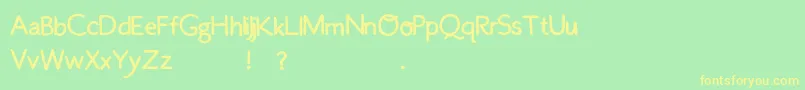 OnKayak2 Font – Yellow Fonts on Green Background