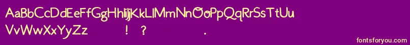 OnKayak2 Font – Yellow Fonts on Purple Background