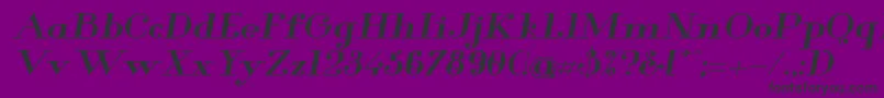 Glamor Boldextendeditalic Font – Black Fonts on Purple Background