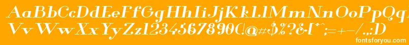 Glamor Boldextendeditalic Font – White Fonts on Orange Background