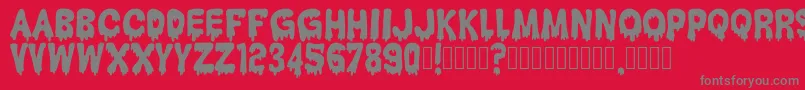 HantuKomKom Font – Gray Fonts on Red Background