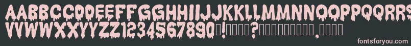 HantuKomKom Font – Pink Fonts on Black Background