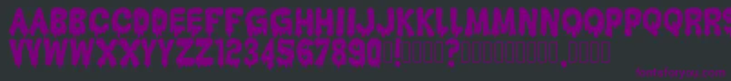 Police HantuKomKom – polices violettes sur fond noir