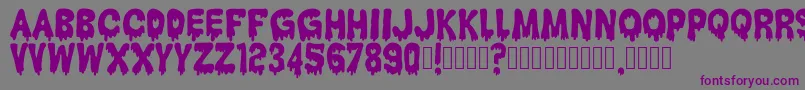 HantuKomKom Font – Purple Fonts on Gray Background