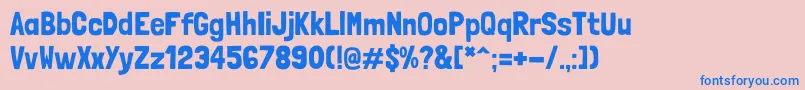 LondrinaSolid Font – Blue Fonts on Pink Background