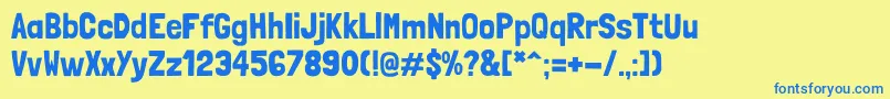 LondrinaSolid Font – Blue Fonts on Yellow Background