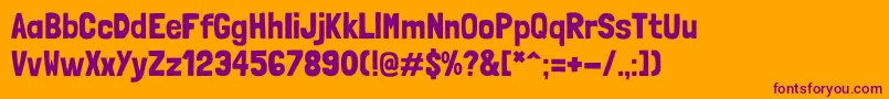 LondrinaSolid Font – Purple Fonts on Orange Background