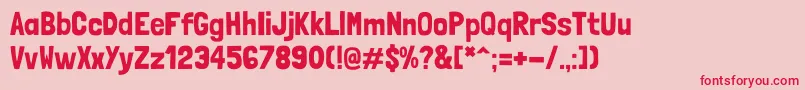 LondrinaSolid Font – Red Fonts on Pink Background