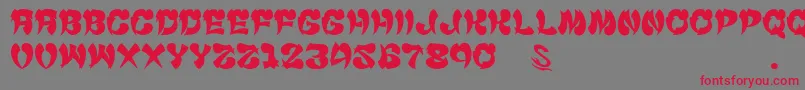 GomariceCyankonabe Font – Red Fonts on Gray Background