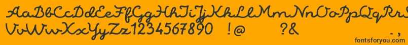 AlaskaScriptDemo Font – Black Fonts on Orange Background