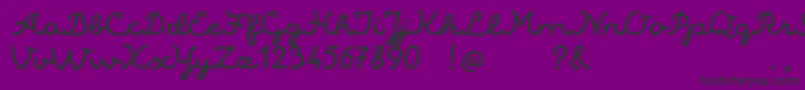 AlaskaScriptDemo Font – Black Fonts on Purple Background