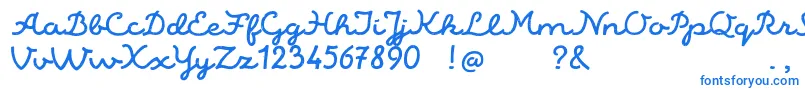 AlaskaScriptDemo Font – Blue Fonts on White Background