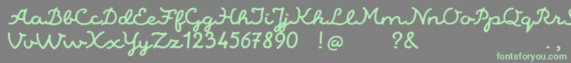 AlaskaScriptDemo Font – Green Fonts on Gray Background