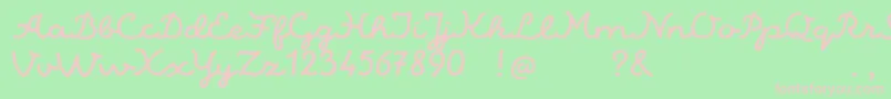 AlaskaScriptDemo Font – Pink Fonts on Green Background