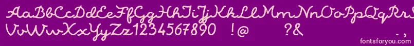 AlaskaScriptDemo Font – Pink Fonts on Purple Background