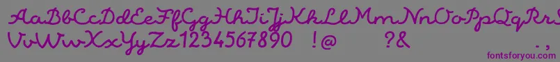 AlaskaScriptDemo Font – Purple Fonts on Gray Background