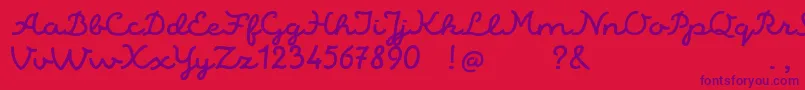 AlaskaScriptDemo-Schriftart – Violette Schriften auf rotem Hintergrund