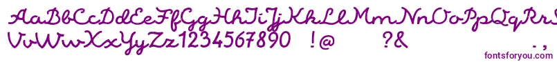 AlaskaScriptDemo Font – Purple Fonts on White Background