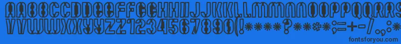 Mute Fruit Black Krash Font – Black Fonts on Blue Background