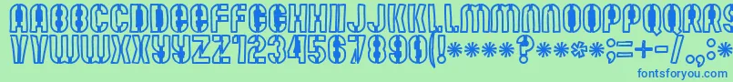 Mute Fruit Black Krash Font – Blue Fonts on Green Background