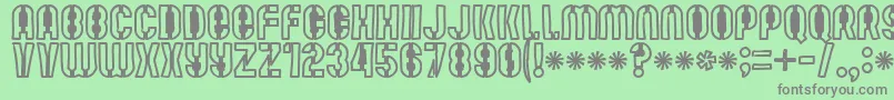 Mute Fruit Black Krash Font – Gray Fonts on Green Background