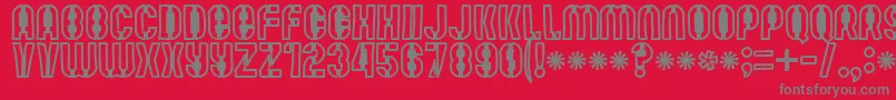 Mute Fruit Black Krash Font – Gray Fonts on Red Background