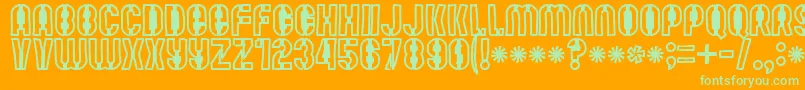 Mute Fruit Black Krash Font – Green Fonts on Orange Background