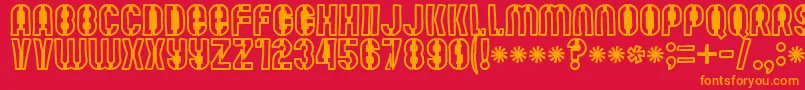 Mute Fruit Black Krash Font – Orange Fonts on Red Background