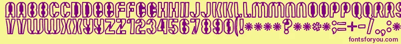 Mute Fruit Black Krash Font – Purple Fonts on Yellow Background