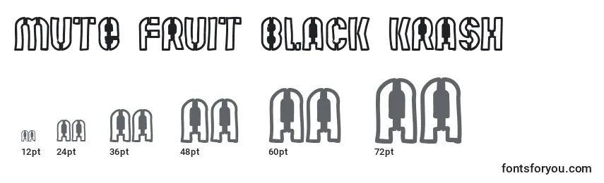 Mute Fruit Black Krash Font Sizes