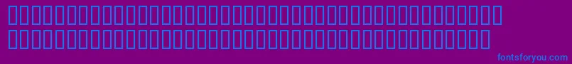 フォントChicagoLight – 紫色の背景に青い文字