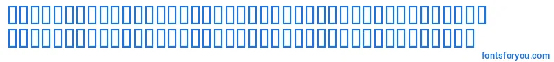 フォントChicagoLight – 白い背景に青い文字