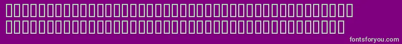 フォントChicagoLight – 紫の背景に緑のフォント